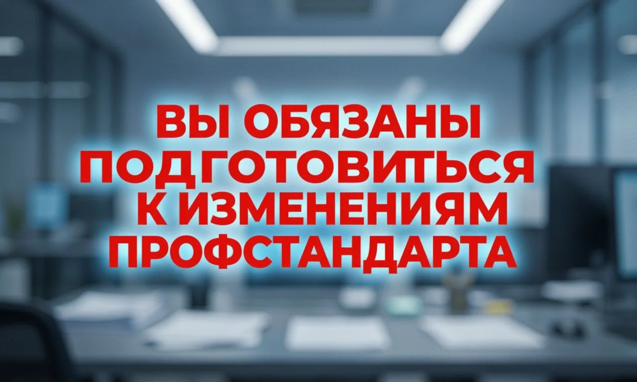 ВЫ ОБЯЗАНЫ ПОДГОТОВИТЬСЯ К ИЗМЕНЕНИЯМ ПРОФСТАНДАРТА