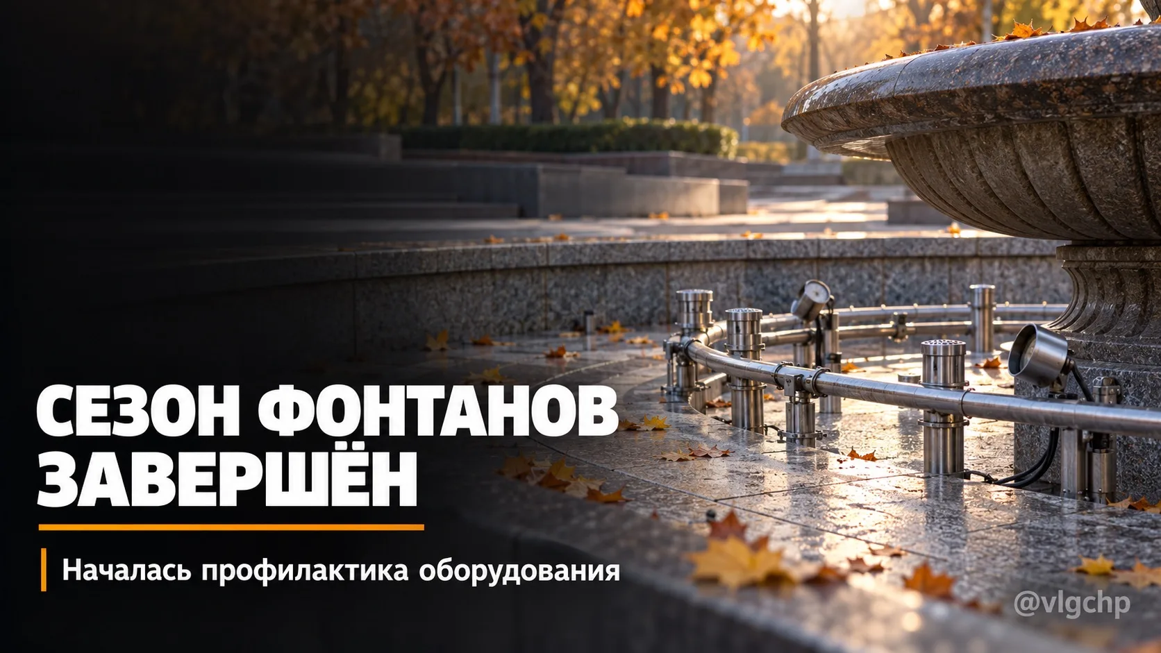 Фонтаны Волгограда уходят на зимнюю паузу ⛲️