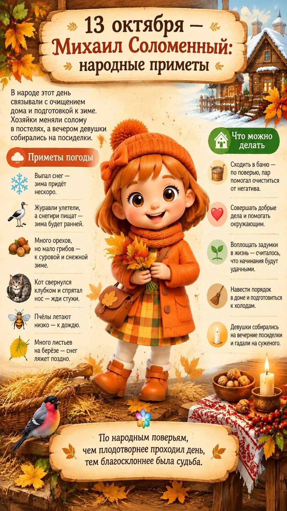 Михаил Соломенный: Народные приметы