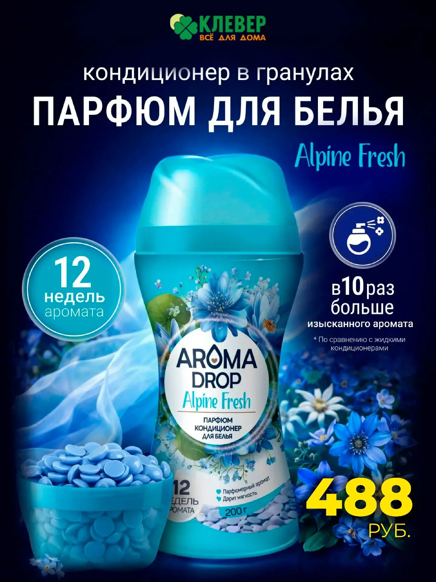 🔥Кондиционер-парфюм для белья  Aroma Drop и Cache в гранулах!🔥