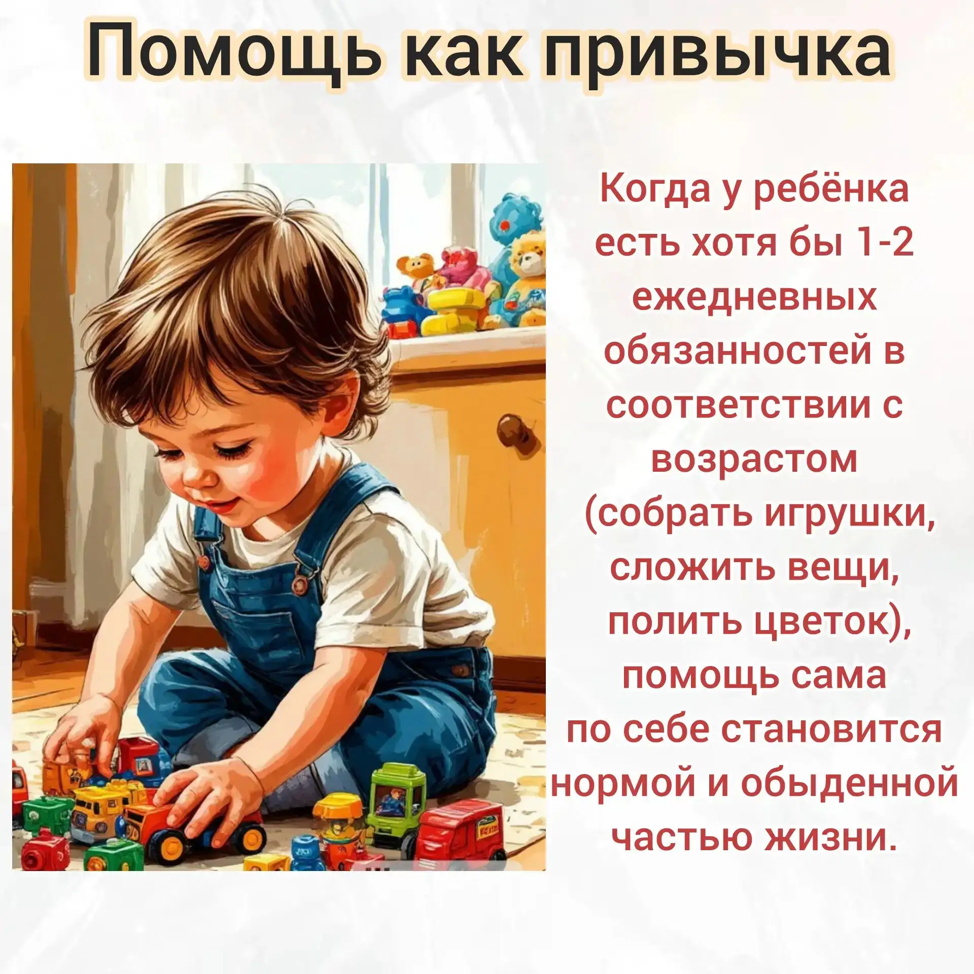 ❗️Маленький помощник: как поддержать ребёнка в стремлении быть полезным?