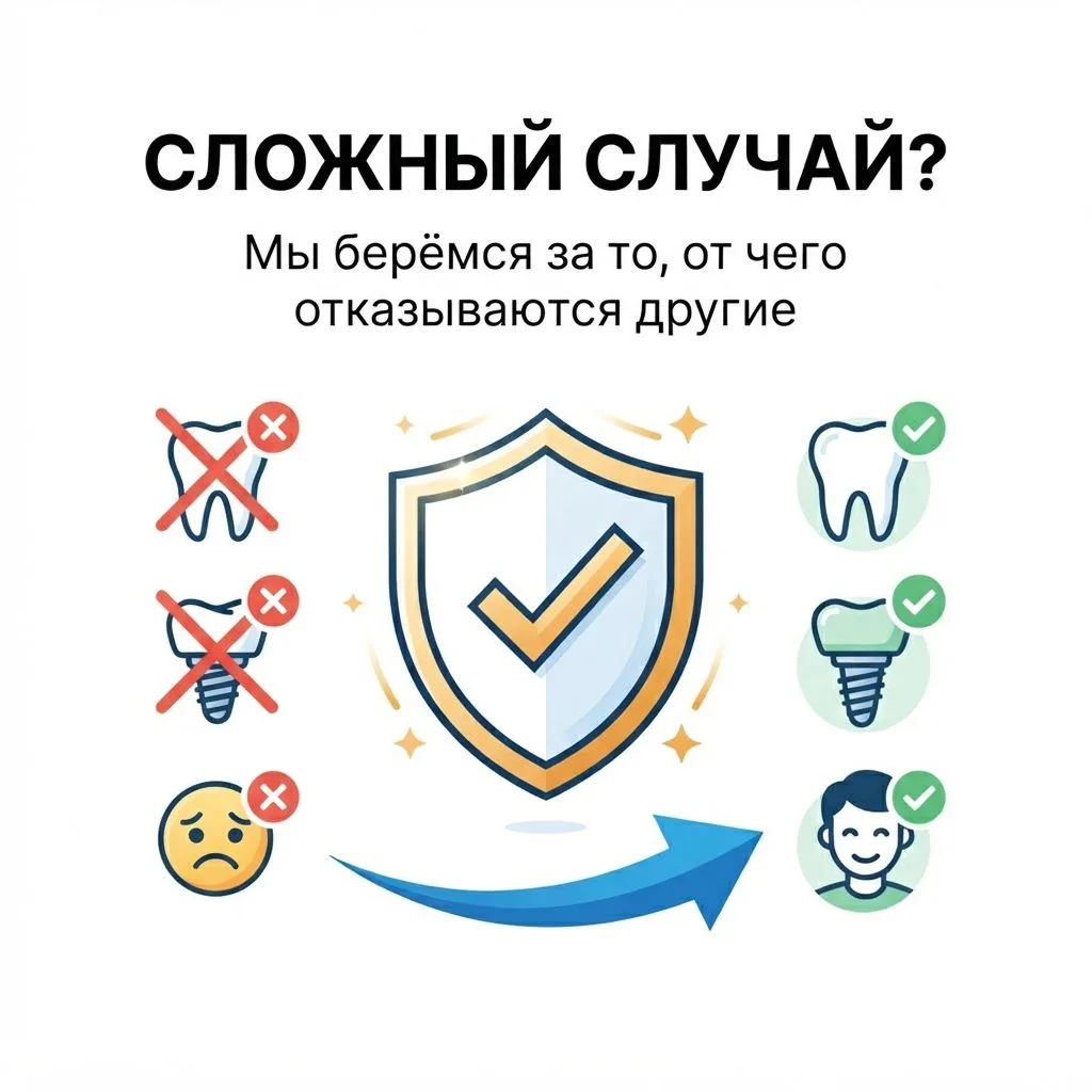 ## 🦷 Что делать, если стоматолог сказал: «Я за такое не возьмусь»