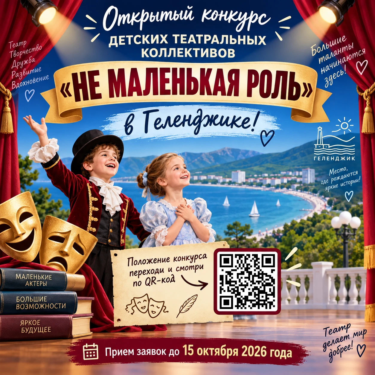 🏆 Открытый конкурс детских театральных коллективов «НЕ МАЛЕНЬКАЯ РОЛЬ»!