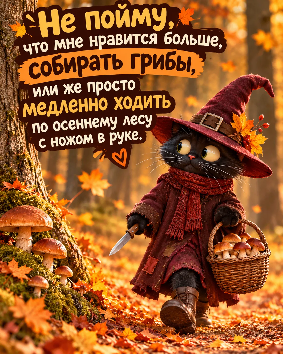 🍄 В детстве осенью собирали листья для гербария, а теперь мечтаем собрать себя после р...