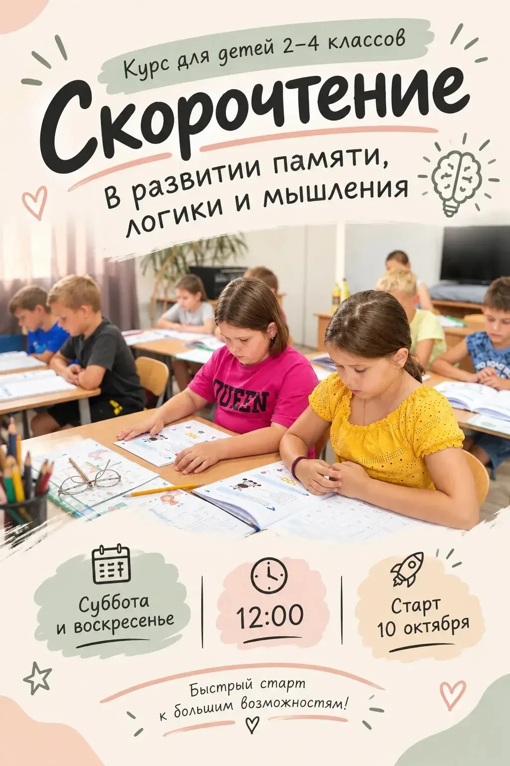 🚨 Ребёнок читает по слогам, забывает прочитанное и часами делает уроки?