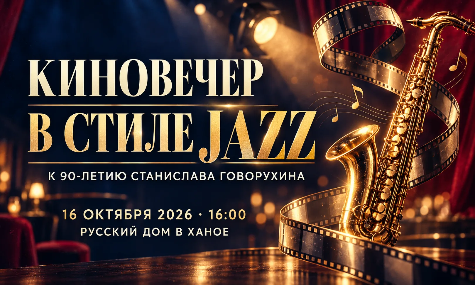🎷 Киновечер в стиле Jazz: к 90-летию Станислава Говорухина