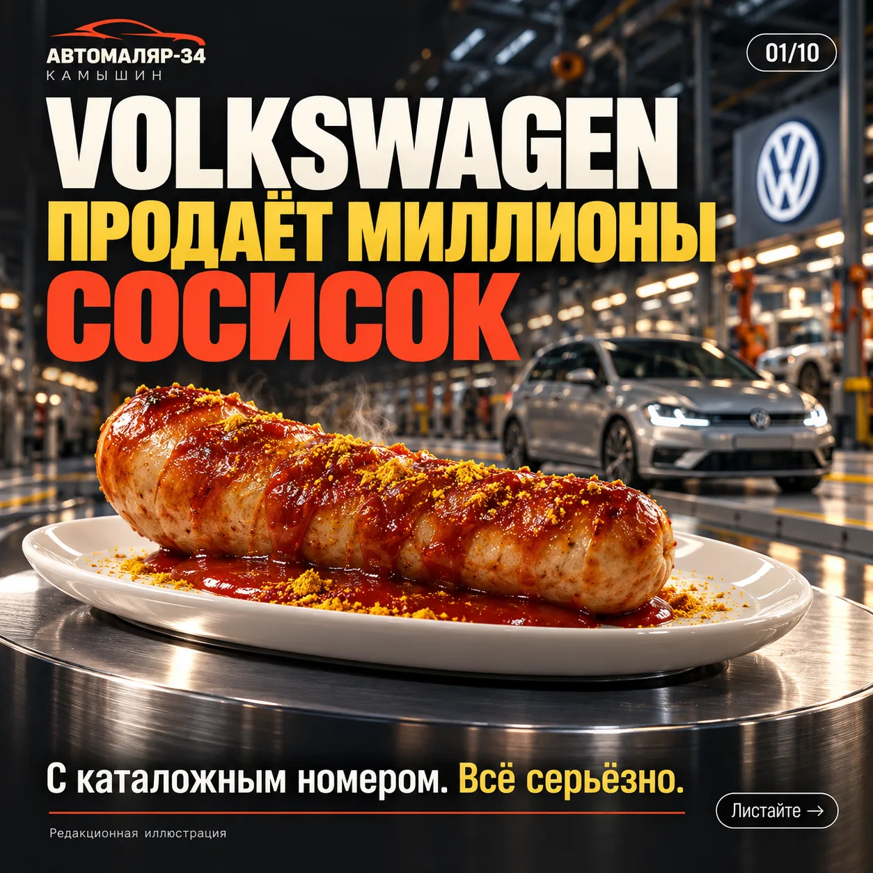 Ребят, у Volkswagen есть сосиска с каталожным номером. Осталось выяснить межсервисный и...
