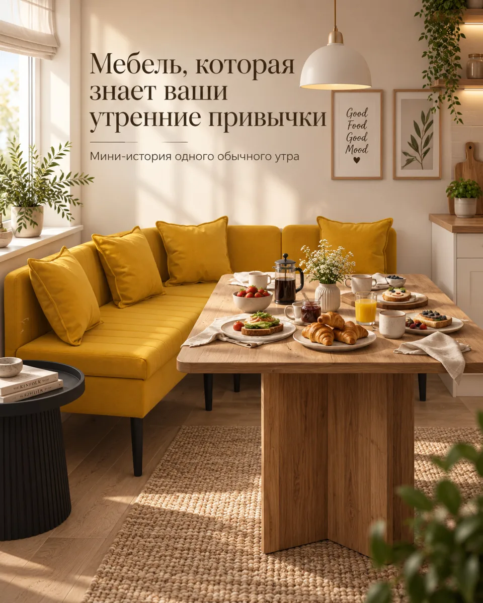 Утро начинается с простых вещей: запаха кофе, тёплых круассанов, быстрых бутербродов дл...