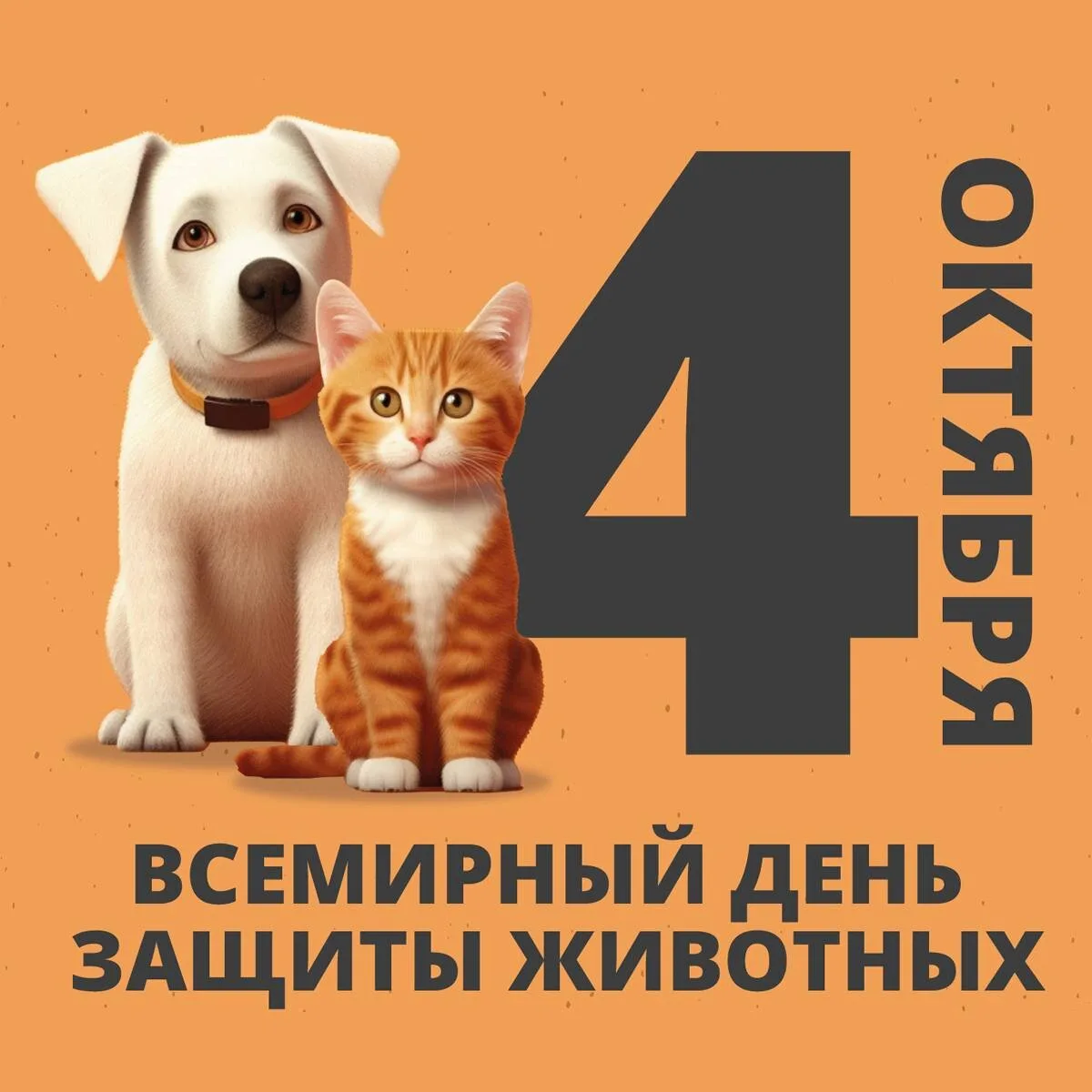 🐯4 октября  - Всемирный день защиты животных.