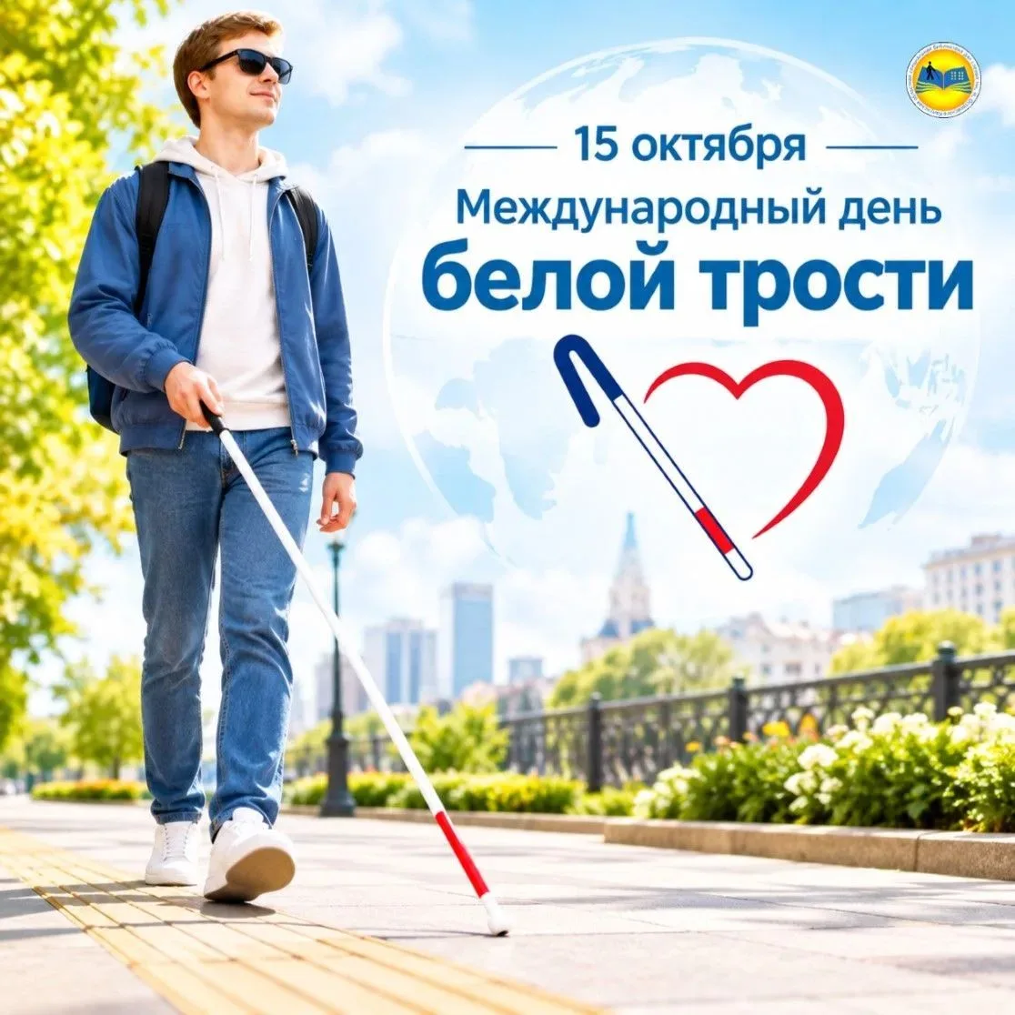 👩‍🦯🧑‍🦯🧑‍🦯 15 октября – Международный день белой трости. Он призван привлечь внима...