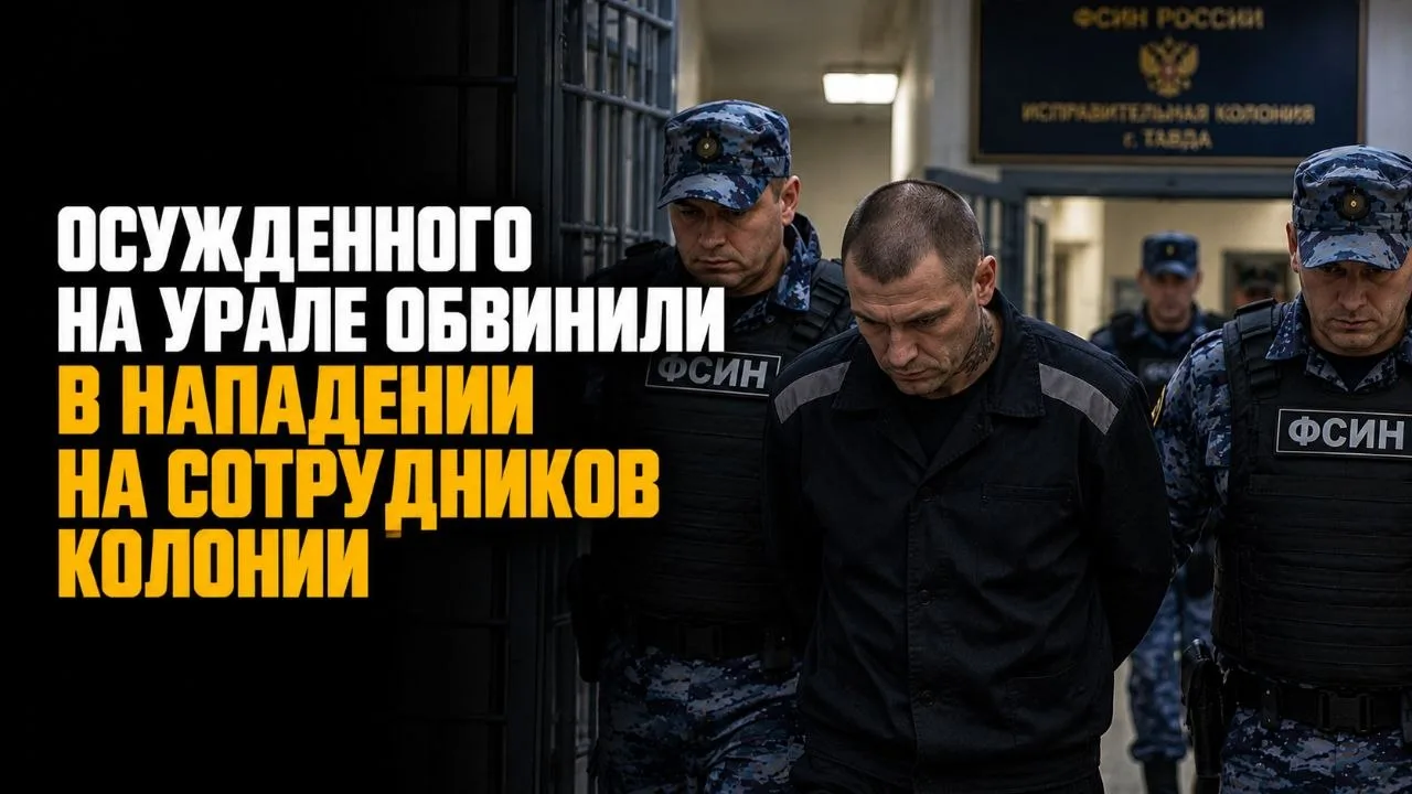ОСУЖДЁННОГО НА УРАЛЕ ОБВИНИЛИ В НАПАДЕНИИ НА СОТРУДНИКОВ КОЛОНИИ