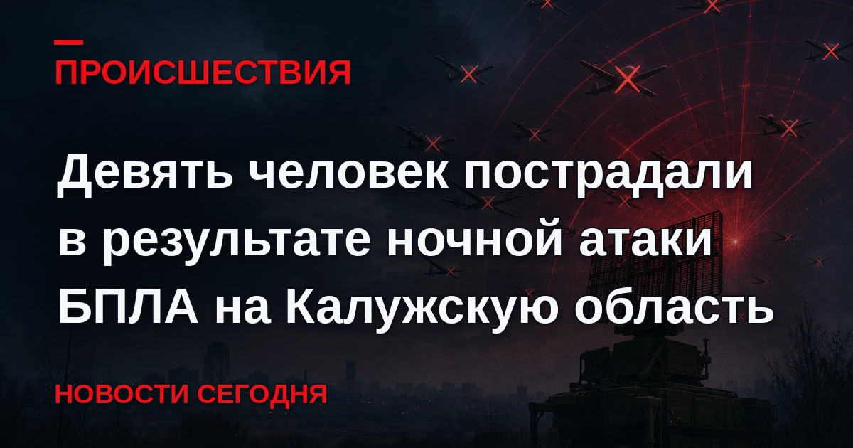 Губернатор Калужской области Владислав Шапша сообщил о девяти пострадавших в результате...