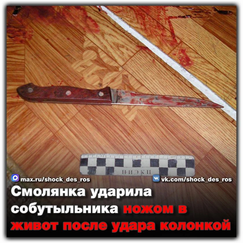🔴 Смолянка ударила собутыльника ножом в живот после удара колонкой