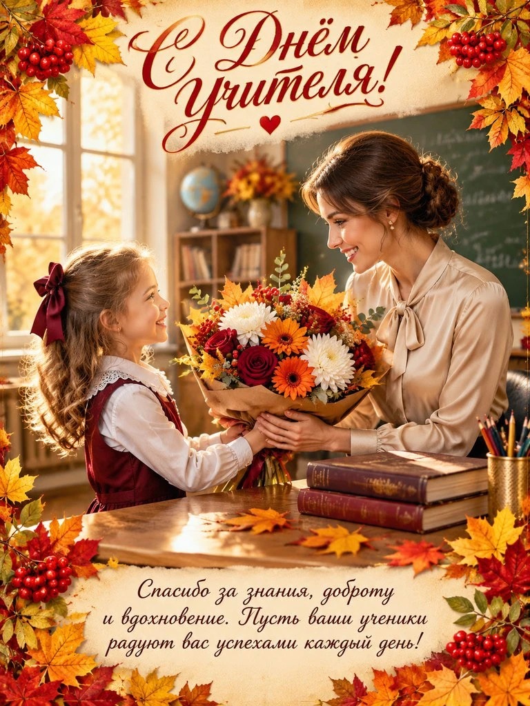 🌷 Поздравляем с Днём учителя! 📚