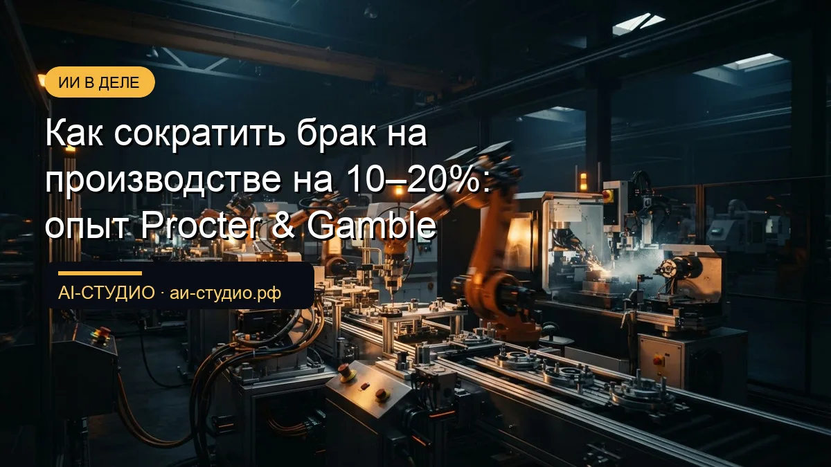 Сокращение брака на 10–20% на производстве: кейс Procter & Gamble