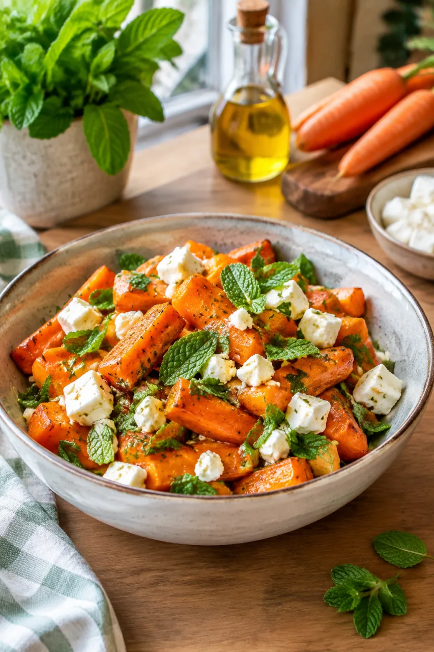 ПЕЧЁНАЯ МОРКОВЬ С ФЕТОЙ И МЯТОЙ: ОСЕННИЙ САЛАТ С ЛЕТНИМ ВКУСОМ!