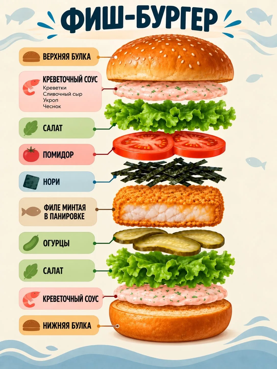 Ооооочень вкусный Фиш бургер 🍔😋🔥