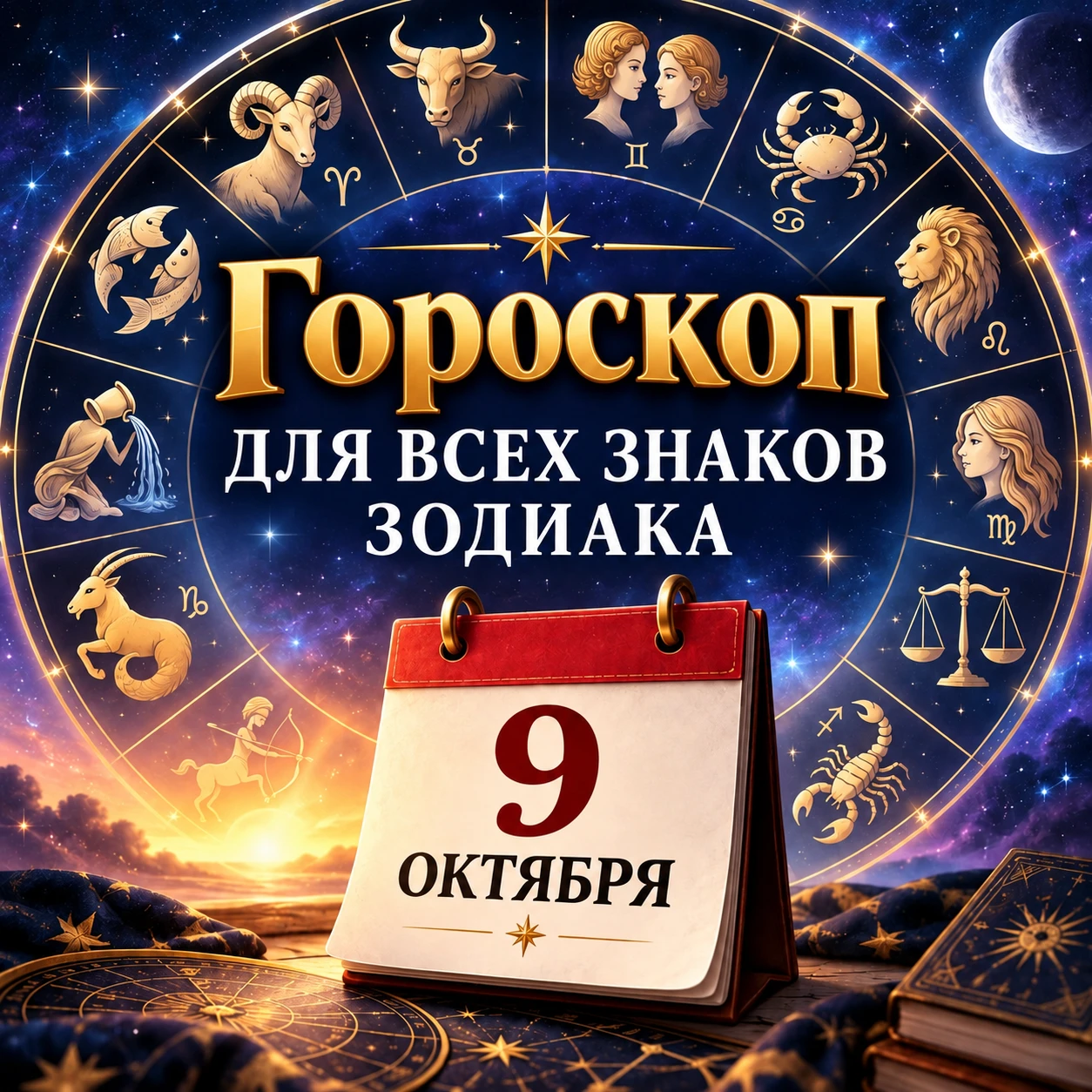 Гороскоп на 9 октября 2026 года для всех знаков зодиака