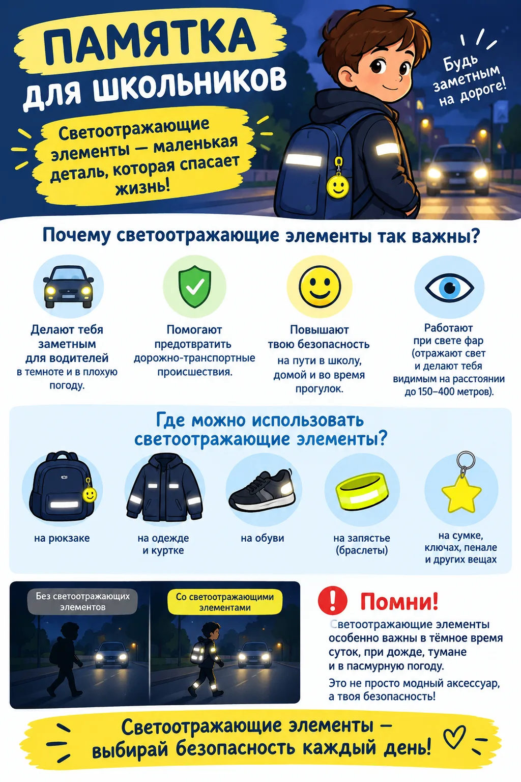 ЗАСВЕТИСЬ НА ДОРОГЕ — БУДЬ ЗАМЕТНЫМ!🚸