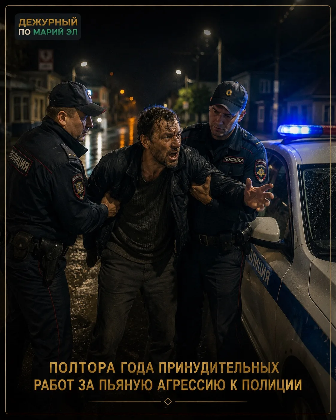 ❗️ПОЛТОРА ГОДА ПРИНУДИТЕЛЬНЫХ РАБОТ ЗА ПЬЯНУЮ АГРЕССИЮ К ПОЛИЦИИ