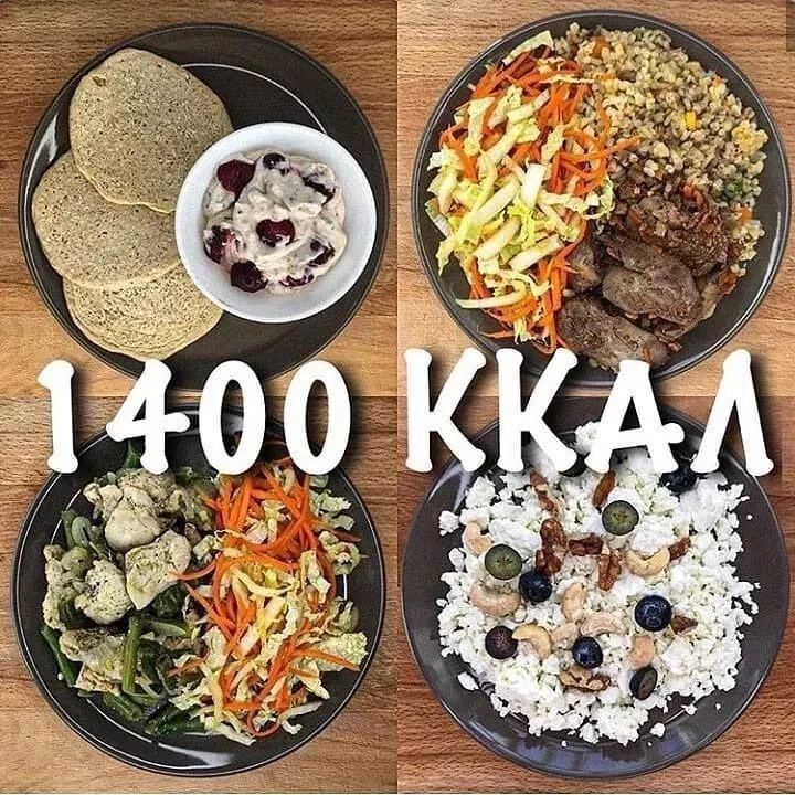 Меню на 1400 ккал