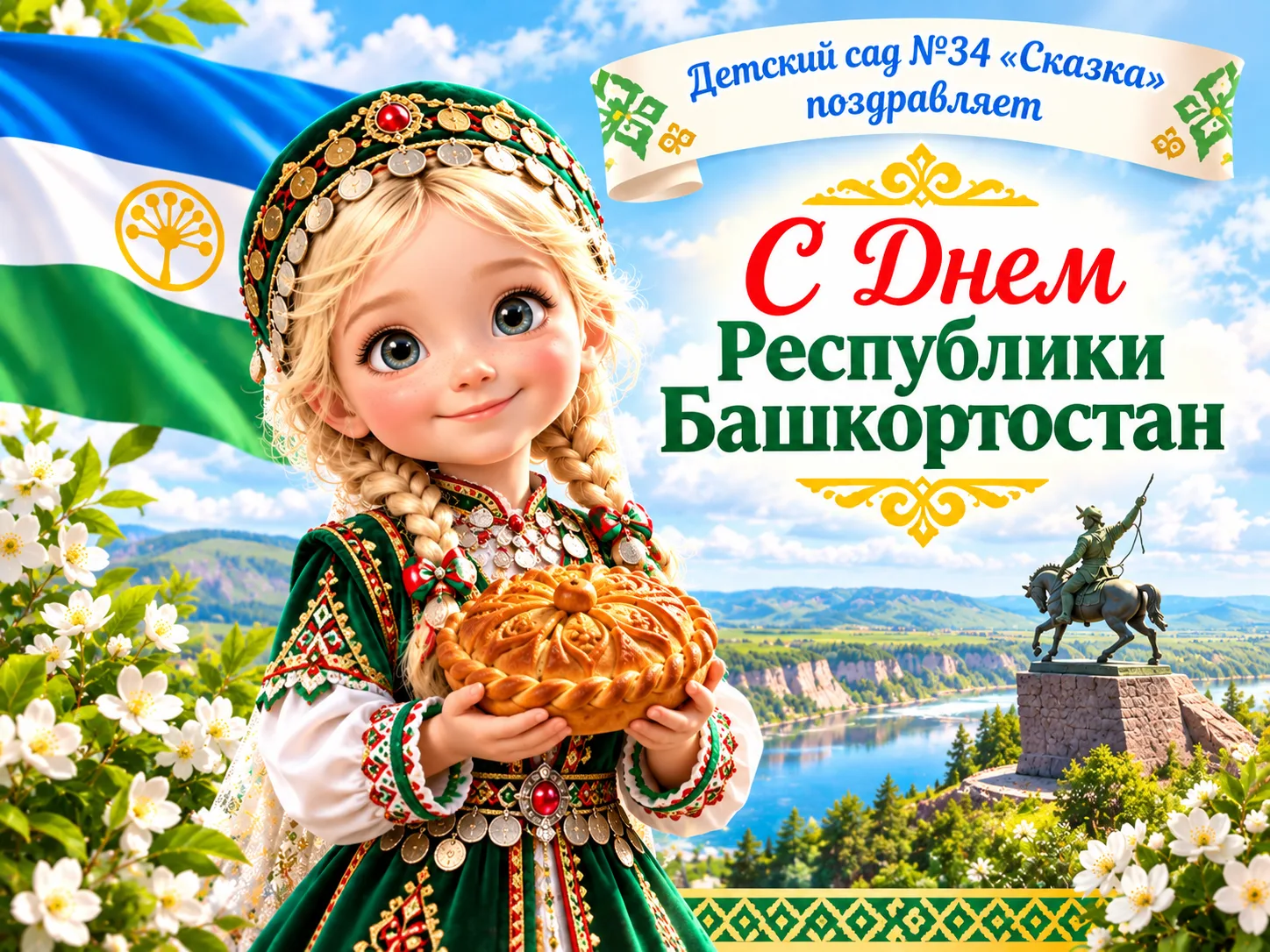 С праздником, любимый Башкортостан! 💚🤍💙