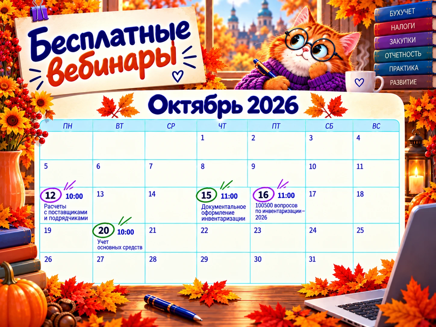 Ближайшие бесплатные вебинары, которые помогут оставаться в теме всех изменений