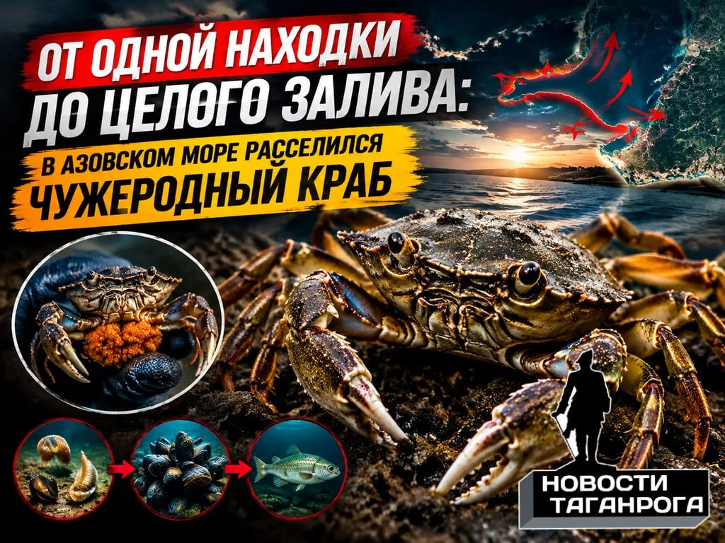 В Азовском море расселился чужеродный краб