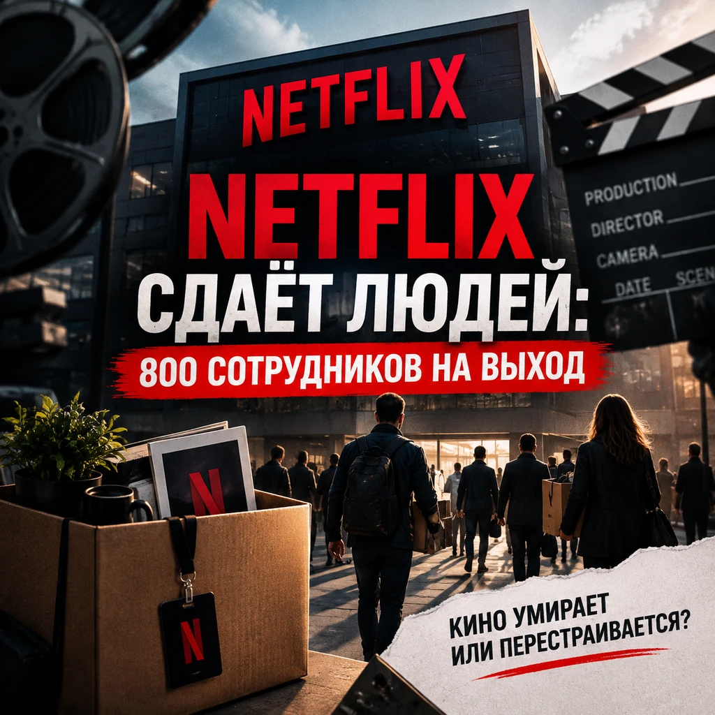 Netflix сдаёт людей: 800 сотрудников на выход. Кино умирает или перестраивается?