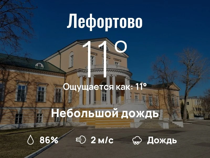 Что с погодой в Лефортово?