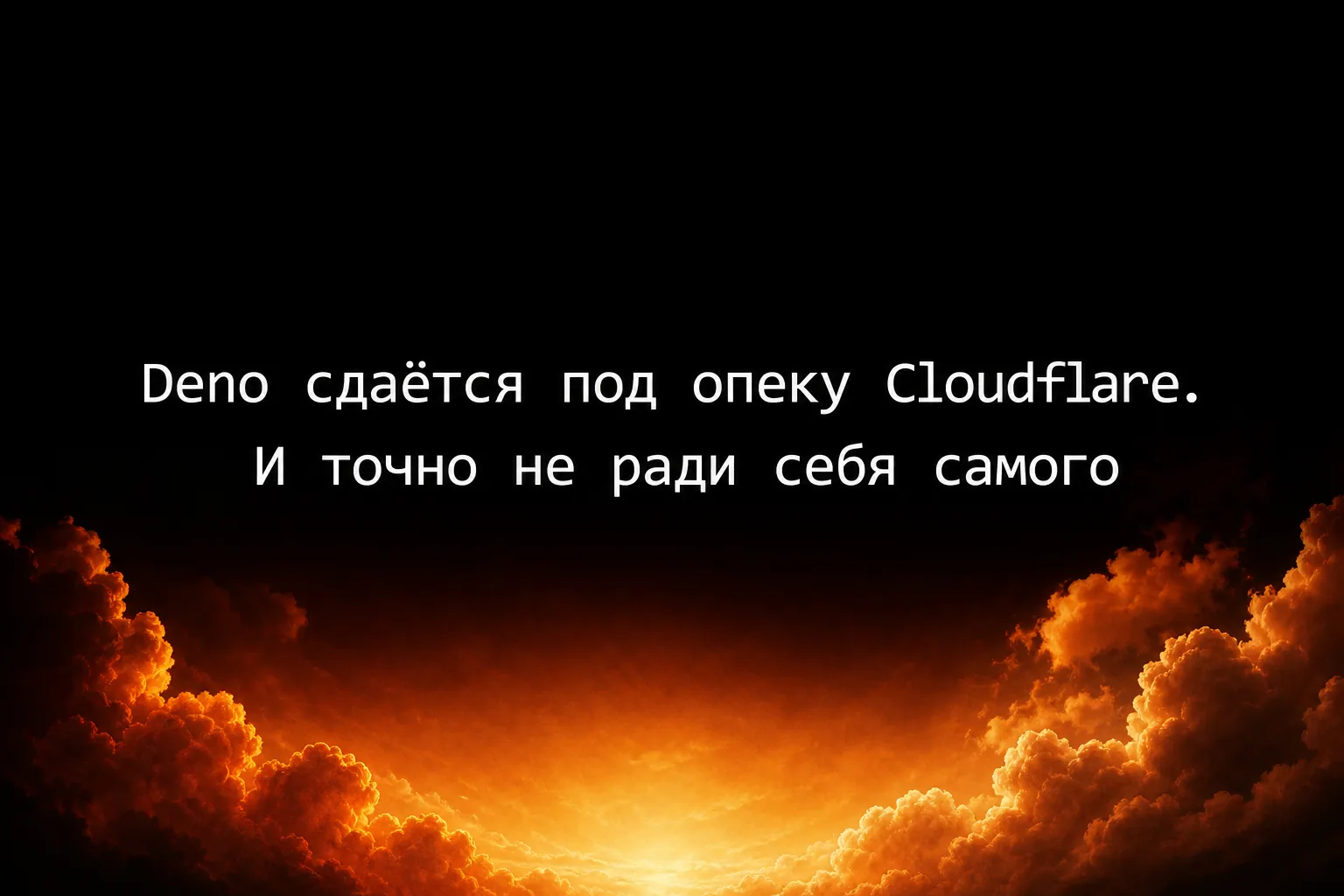 Deno сдаётся под опеку Cloudflare. И точно не ради себя самого