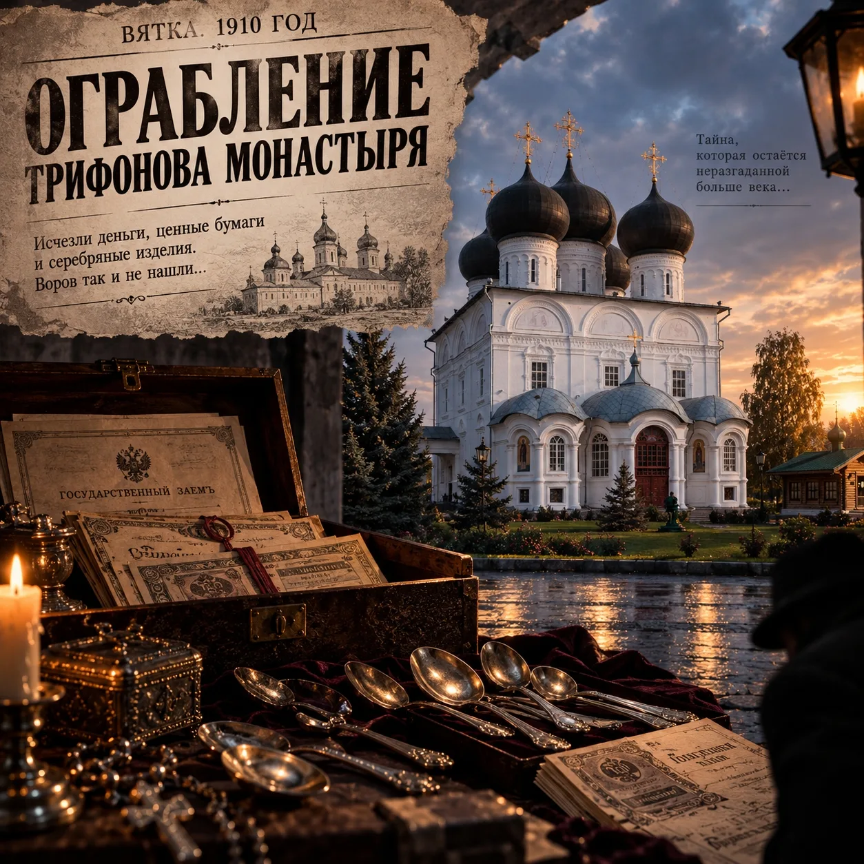 🔍Криминальный архив Кирова: кто ограбил Трифонов монастырь на огромную сумму?