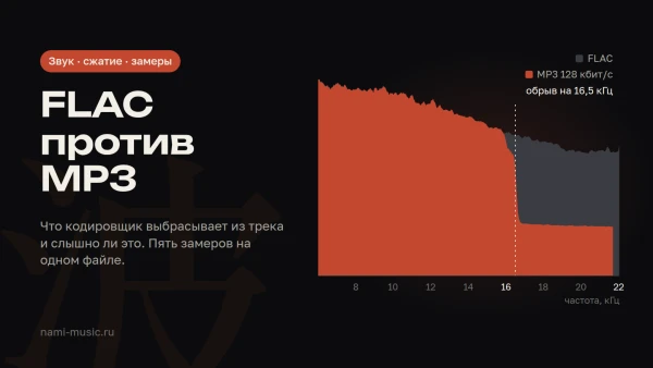 📰 FLAC против MP3: что кодировщик выбрасывает из трека и слышно ли это
