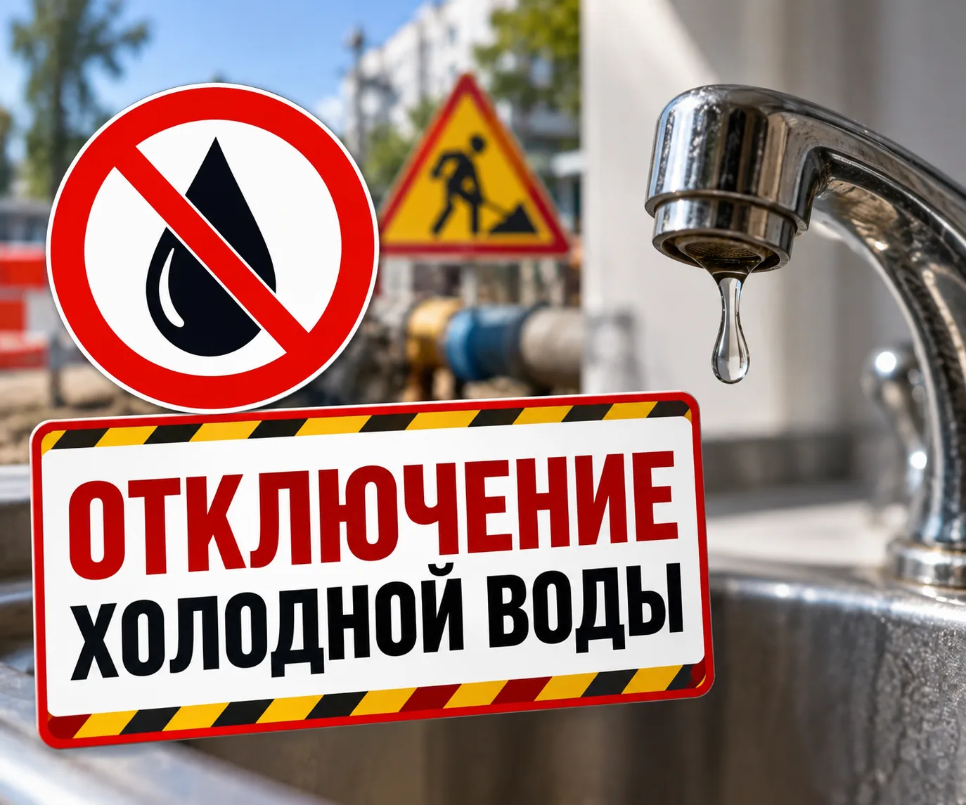🚱 В Аксае несколько улиц остались без холодной воды