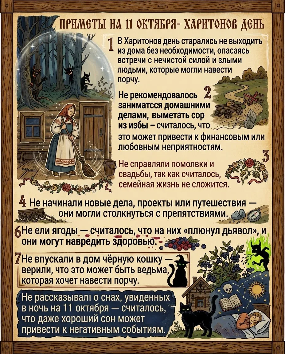 ПРИМЕТЫ НА ХАРИТОНОВ ДЕНЬ (11 октября)