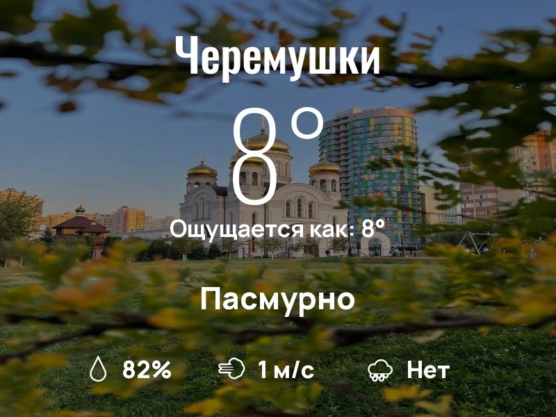 Что с погодой в Черёмушках?
