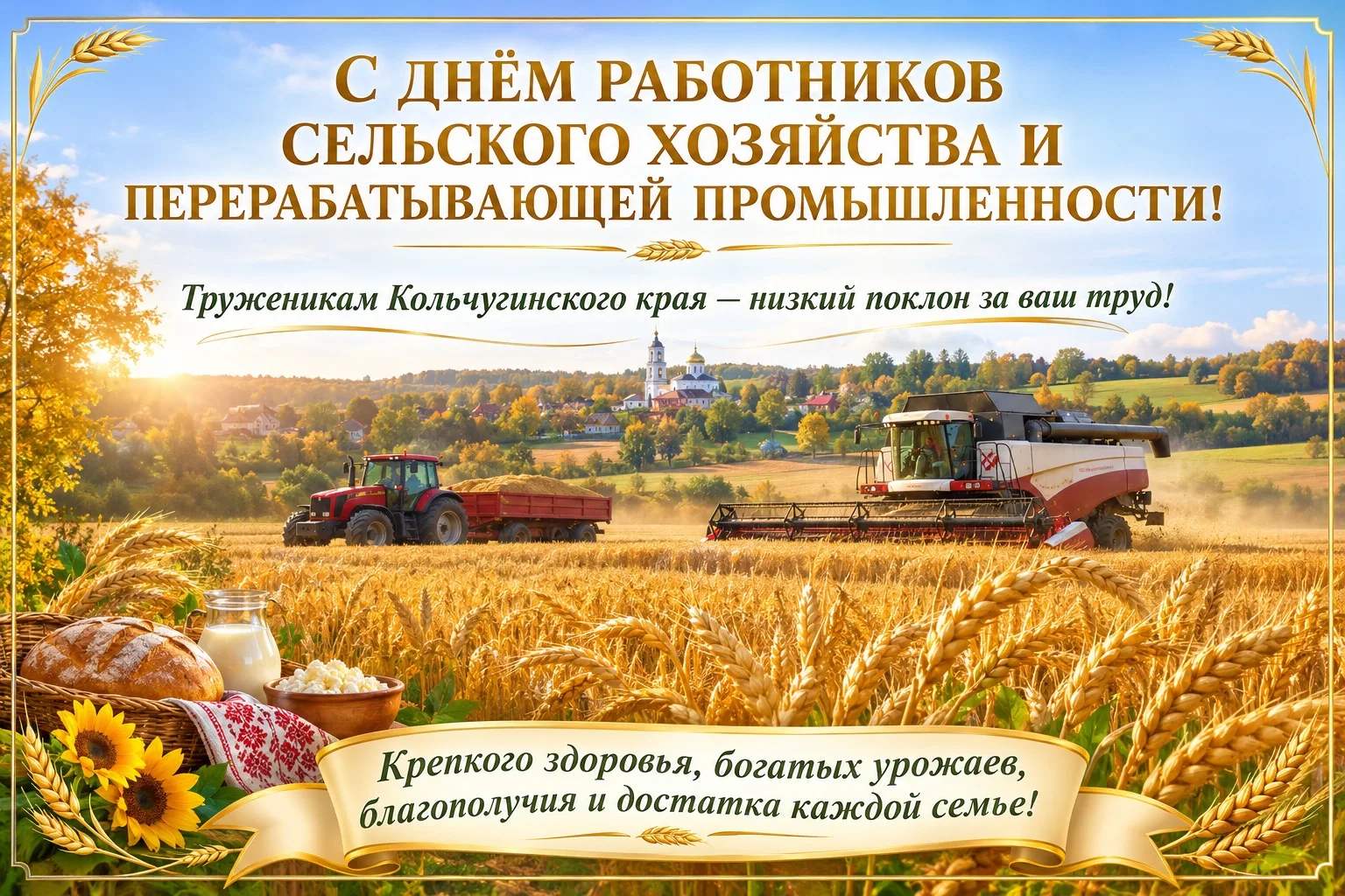 🌾Уважаемые труженики сельского хозяйства и работники перерабатывающей промышленности!