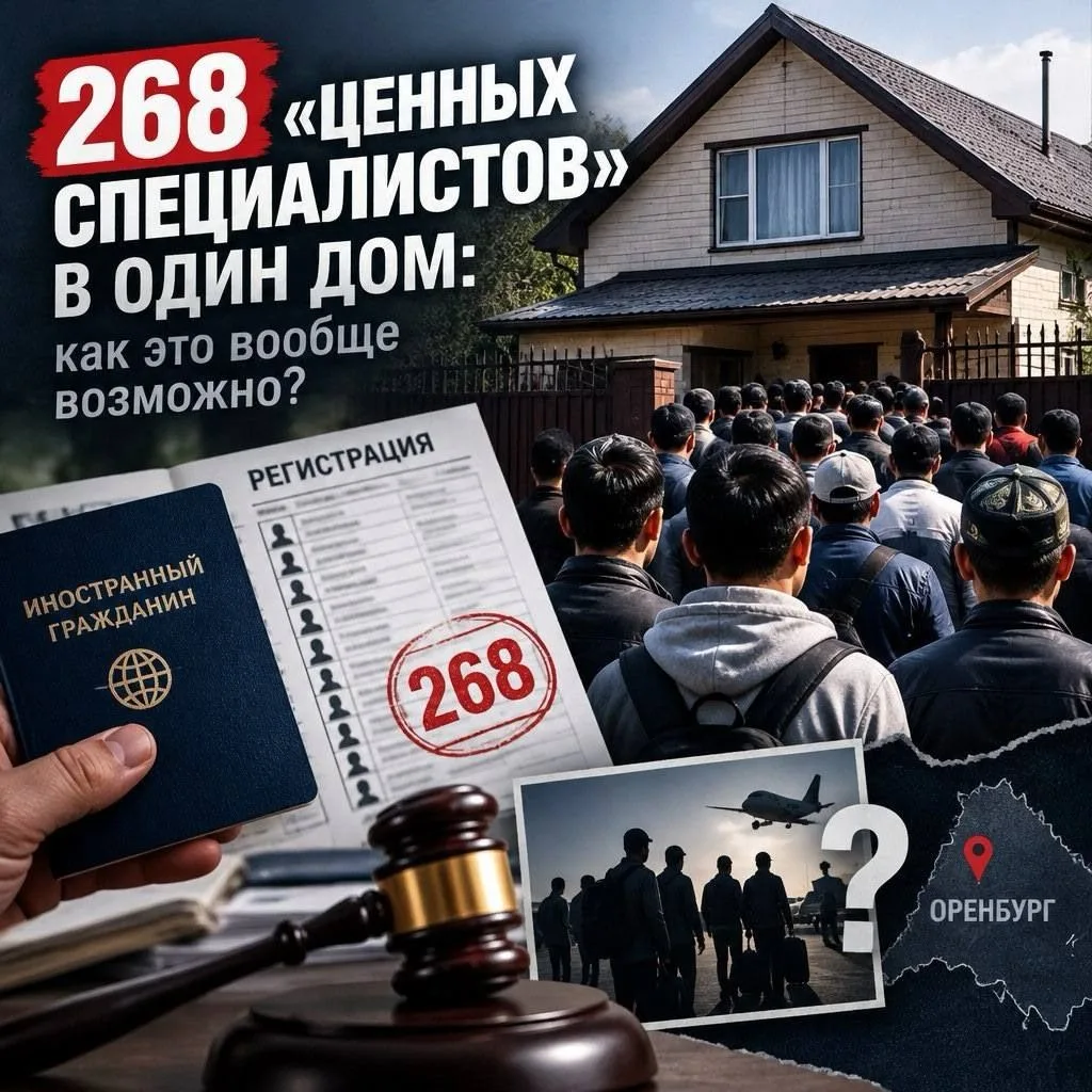 «Резиновый» дом в Оренбурге вместил почти триста мигрантов.