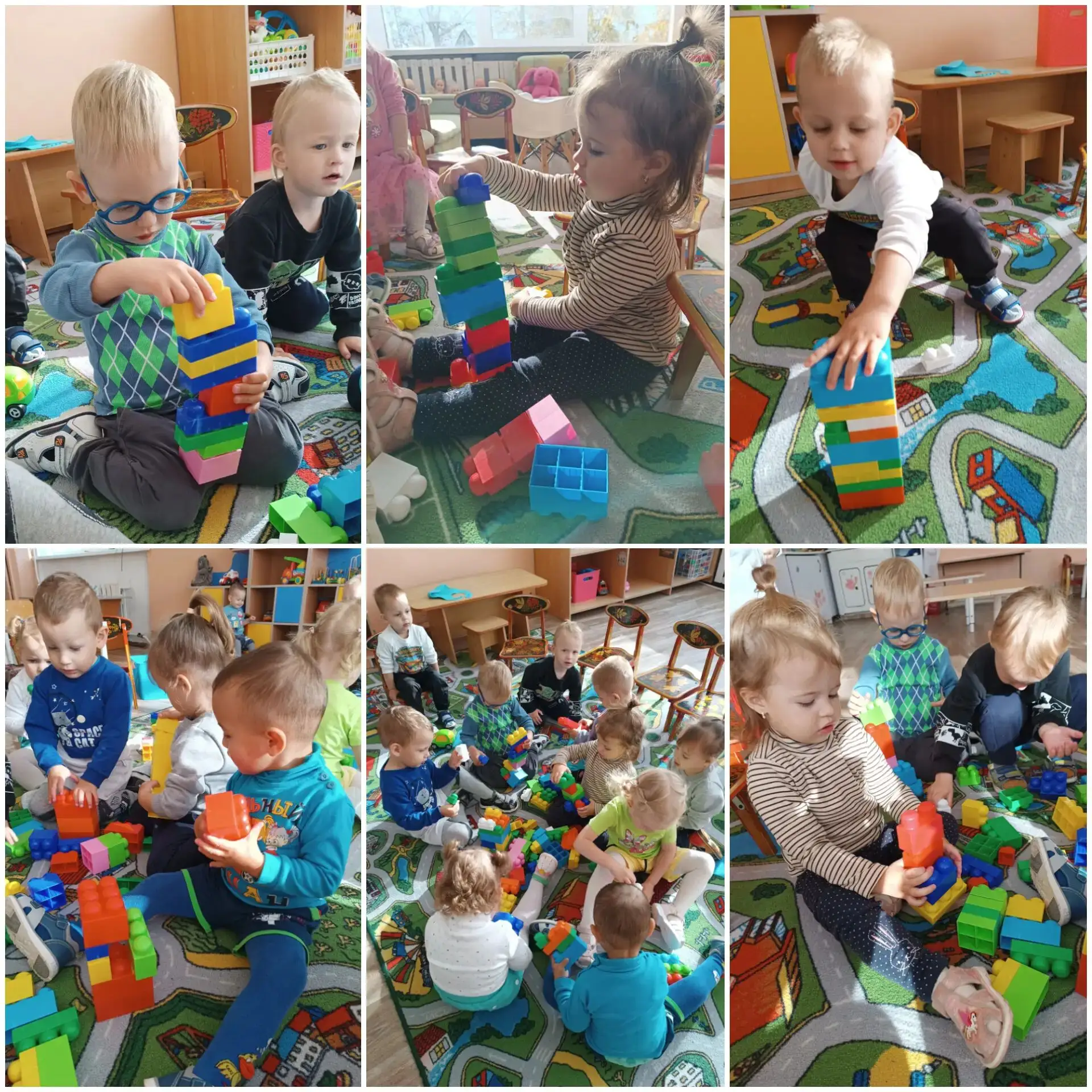 🏗️ Сегодня малыши погрузились в мир творчества с конструктором! 🎉 Они с радостью подб...