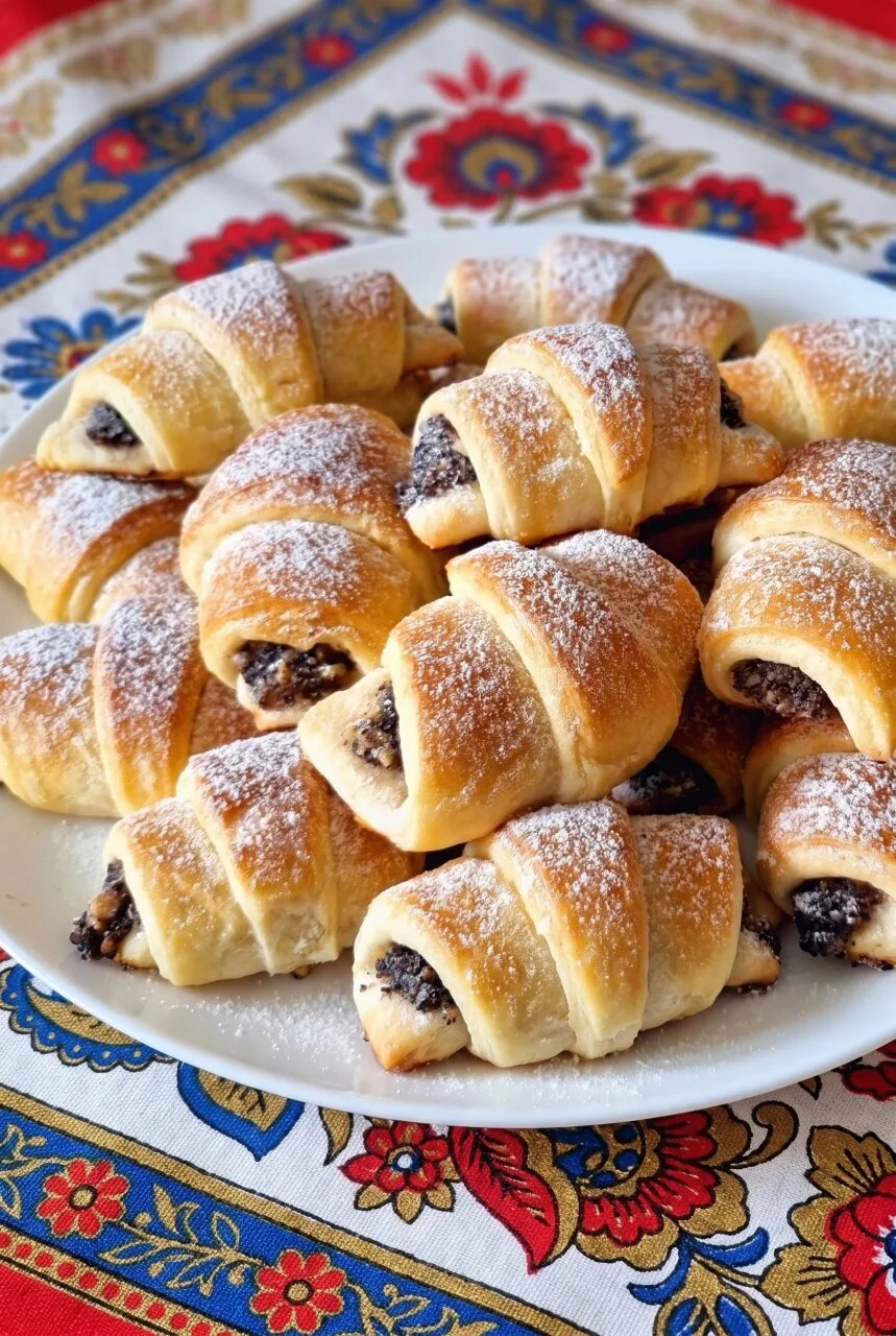 БРАТИСЛАВСКИЕ РОЖКИ С МАКОМ И ОРЕХАМИ НА ДРОЖЖЕВОМ ТЕСТЕ, КОТОРОМУ НЕ НУЖНА ДОЛГАЯ РАСС...