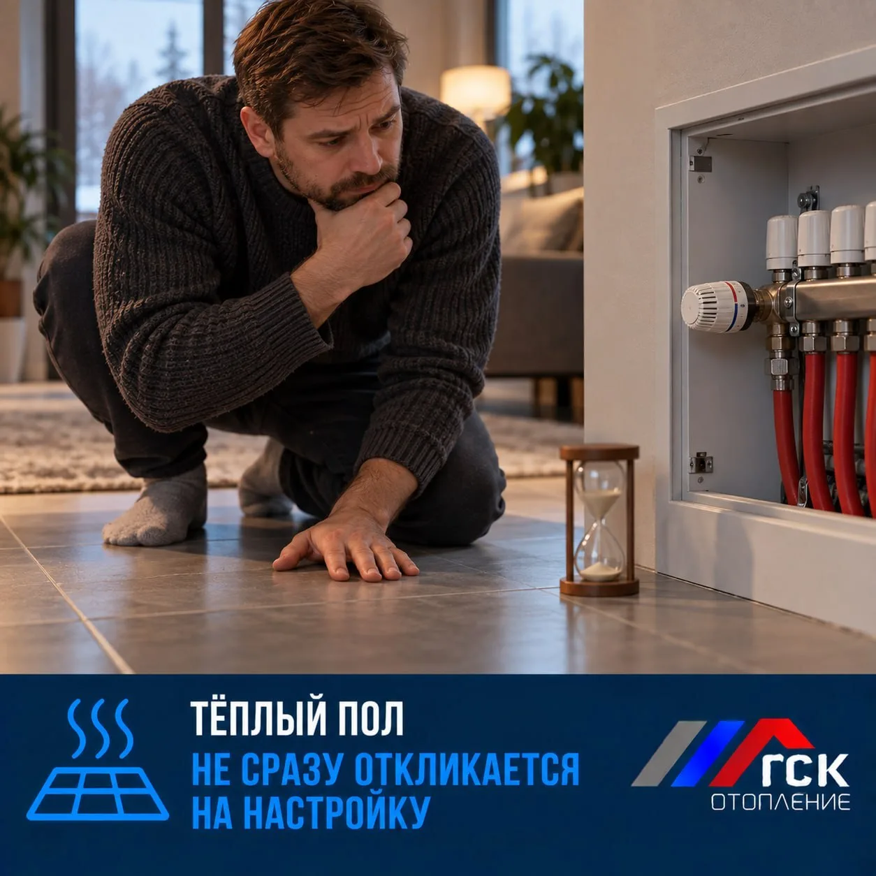 Тёплый пол не сразу откликается на настройку