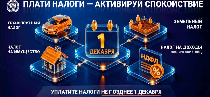 ❗Скоро срок уплаты имущественных налогов: успейте до 1 декабря