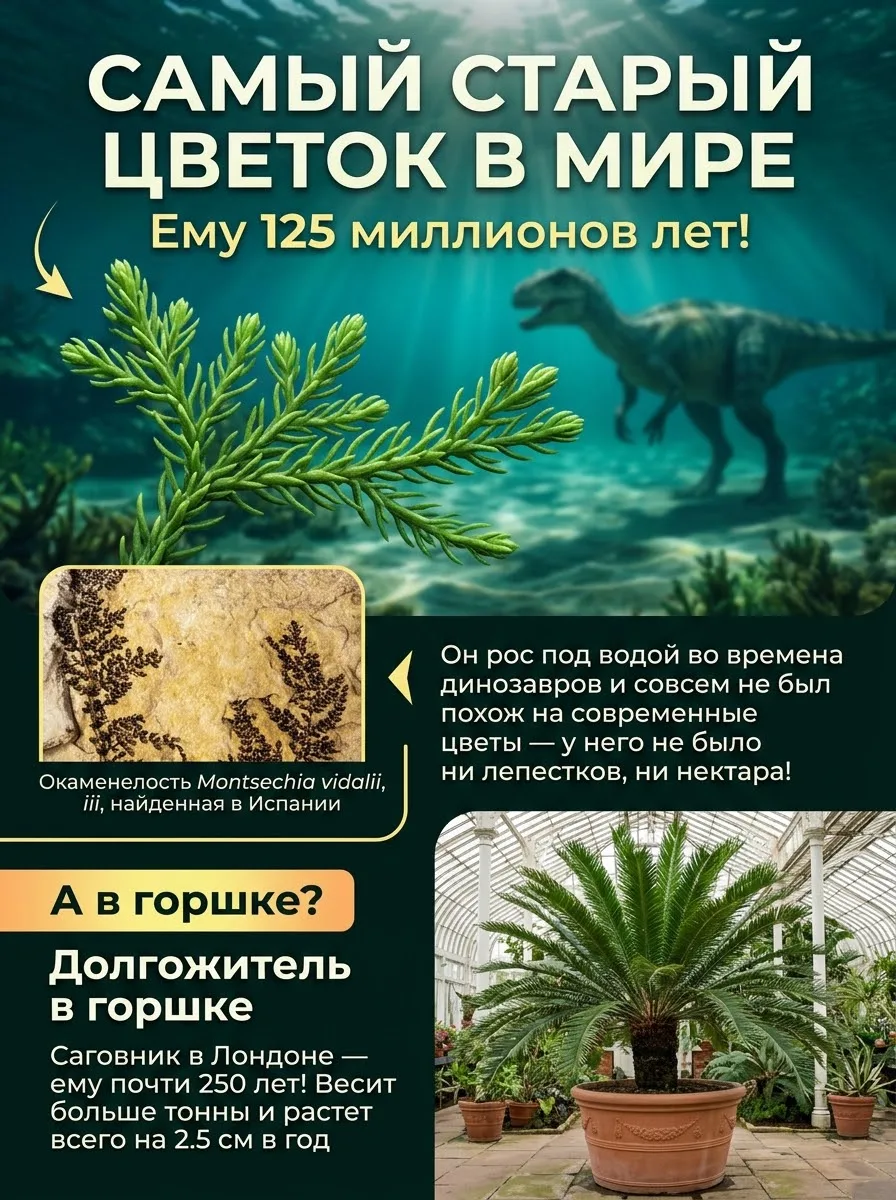 🌱Самый старый цветок в мире (ему 125 миллионов лет)