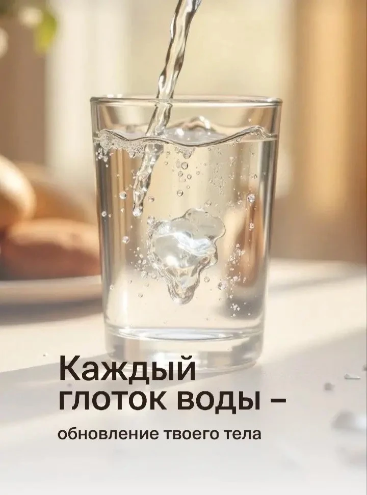 Начинаем утро с сильно теплой воды.