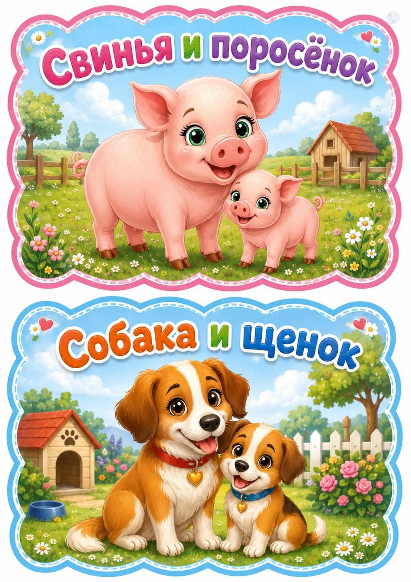 Карточки "Мама и малыш"