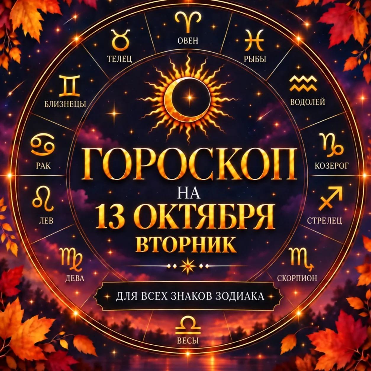 🔮 Гороскоп на 13 октября, вторник