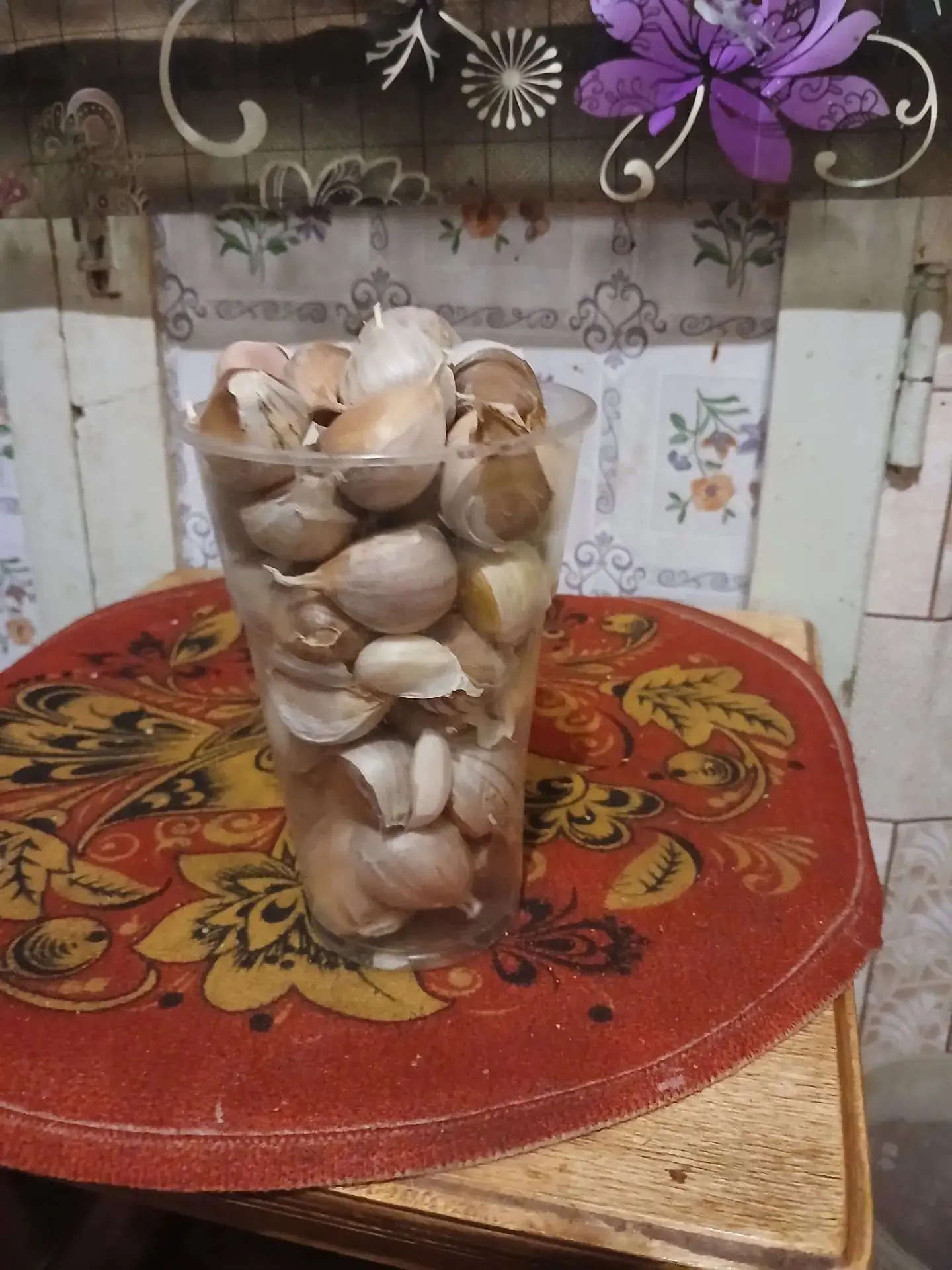 Чеснок напасадку 150р стакан