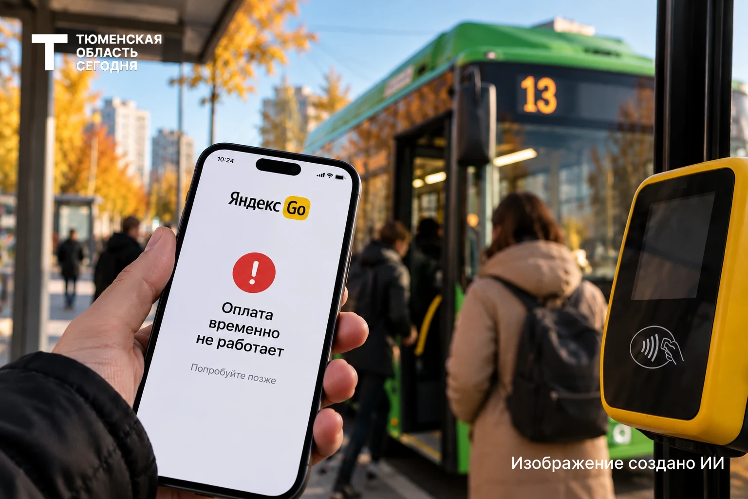 💳 В Тюмени может не работать оплата проезда через «Яндекс Go»