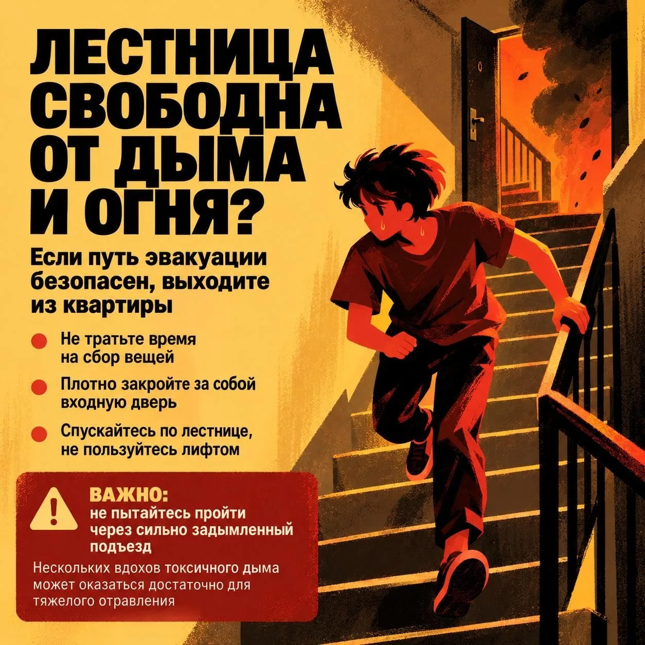 🔥 Пожар у соседей: выйти или остаться?