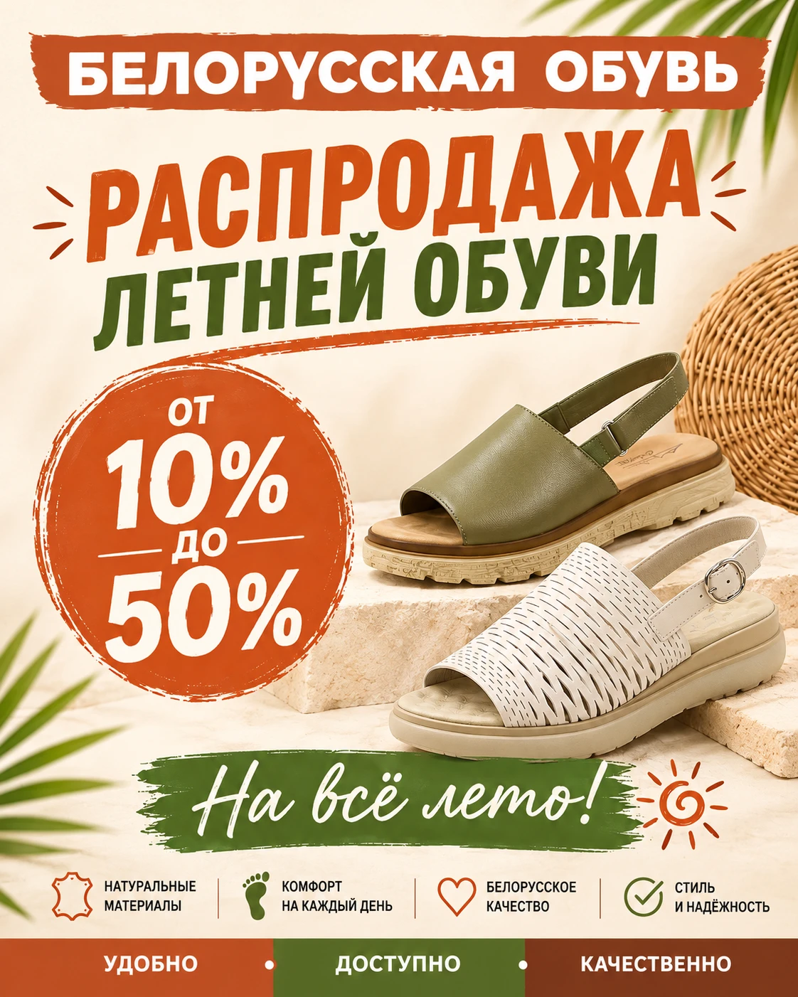 ☀️ ФИНАЛЬНЫЕ СКИДКИ НА ЛЕТНЮЮ ОБУВЬ!